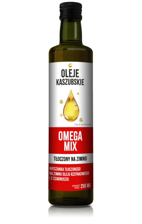 Olej OMEGA MIX czerwony- mix oleju tłoczonego na zimno Olej OMEGA MIX czerwony- mix oleju tłoczonego na zimno