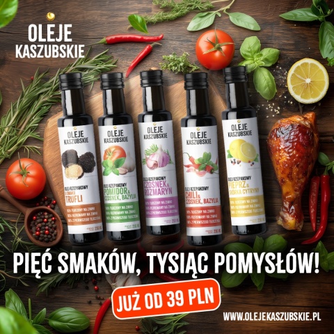 Oleje smakowe tłoczne na zimnoo 5x250ml Oleje smakowe tłoczne na zimnoo 5x250ml