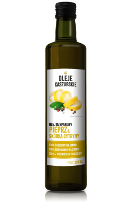 olej rzepakowy tłoczony na zimno pieprz i cytryna 250ml