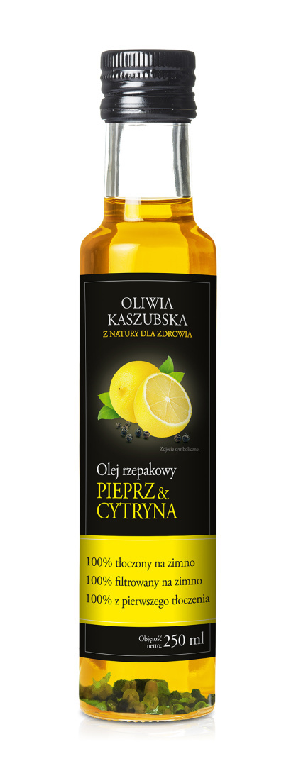 olej rzepakowy tłoczony na zimno pieprz i cytryna 250ml olej rzepakowy tłoczony na zimno pieprz i cytryna 250ml